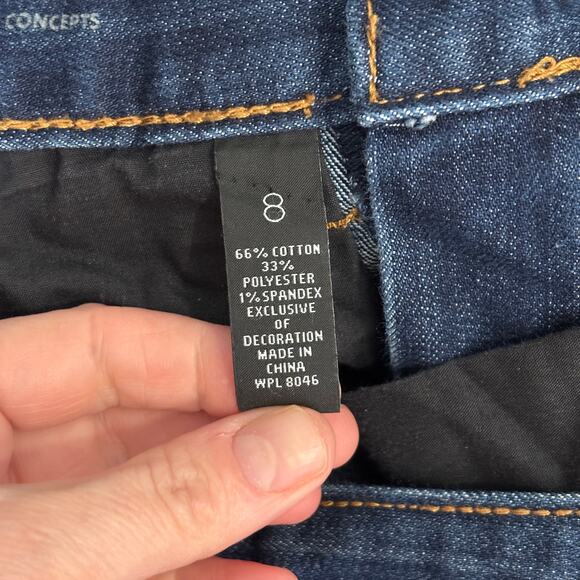 INC‎ Denim Jeans Womens 8 Bootcut Boot Leg Pocket Flap Rhinestone Y2K Western - Picture 12 of 13